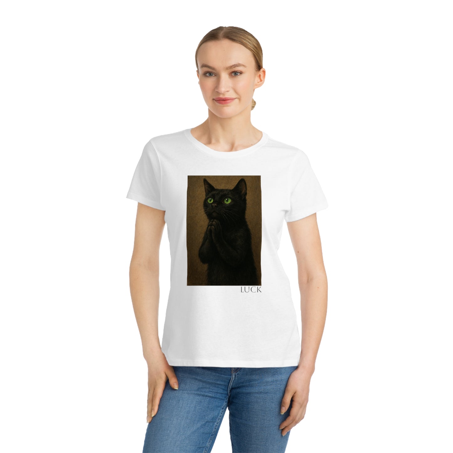 Black Cat Luck Women's T-Shirt - Organic Cotton Classic Tee